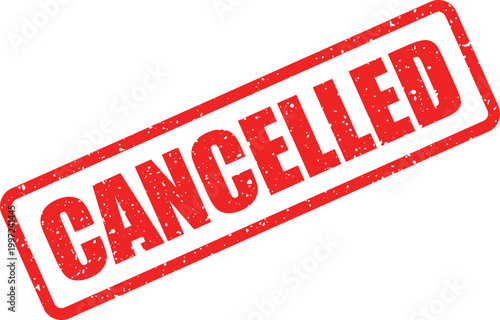 Red Grungy Cancelled Rubber Stamp Clipart and Void Document Seal