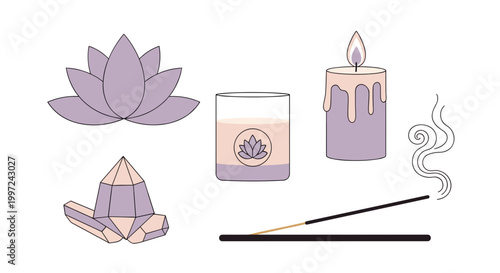 Meditation and relaxation items.