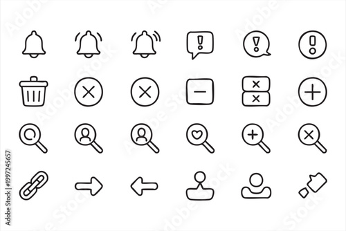 Web And Mobile UI Icons Navigation Buttons And Controls