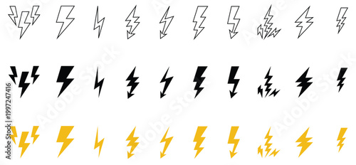 Set of electric signs 