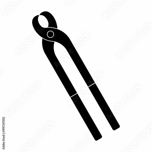 Pliers Cutting Tool Silhouette Hardware Icon, for repair and industrial work.