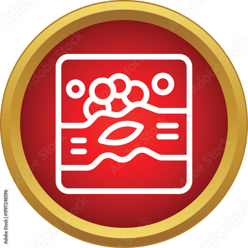 Blood vessel cross section depicting arterial plaque and cholesterol buildup