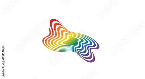 Vibrant multicolored abstract shape design.