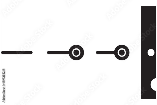 Clean user interface adjustment bar with toggle knob design