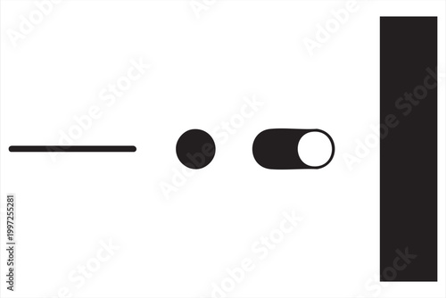 Modern volume control slider icon for digital dashboard systems