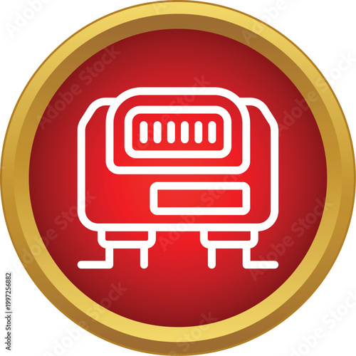 Gas meter icon outlining energy and utility consumption calculation