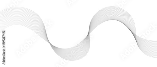 Wave line design with flowing curves, abstract dynamic lines pattern, modern minimal style vector background for creative projects.
