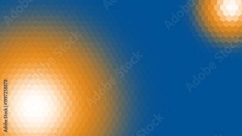Fotografija background design with blue, yellow, and orange gradient hexagon pattern surface