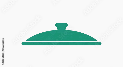 Green Cooking Pot Lid Icon for Food Preparation and Culinary Artistry Design Elements
