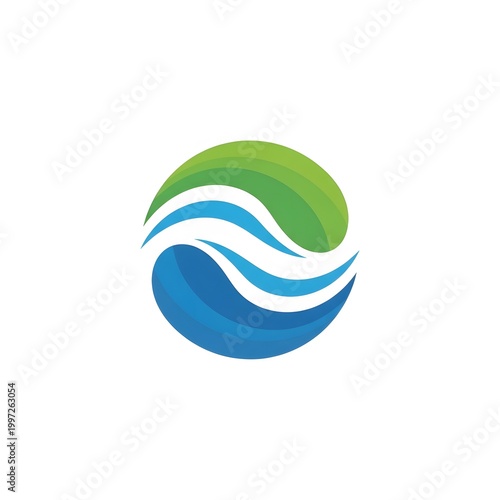 Eco Friendly Green Blue Logo Design.