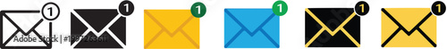 Envelope mail icon set,unread mail icon,Recived mail with email symbol icon set white backgroundMail icon,email icon,Envelope icon with email symbol icon set white background