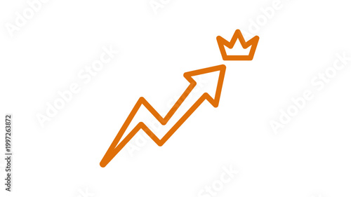 Orange arrow going up