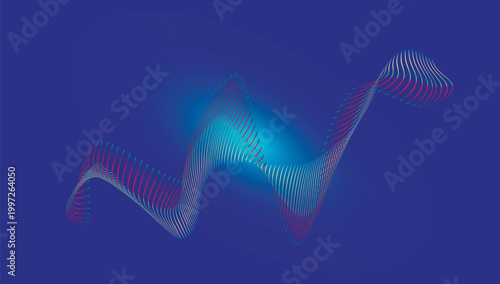 Abstract cosmic wave background. Network stream. Big Data Technology Concept. Digital wave abstract technology.