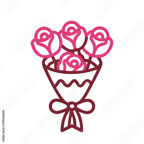 Bouquet of roses, elegant design, vibrant colors, floral decoration
