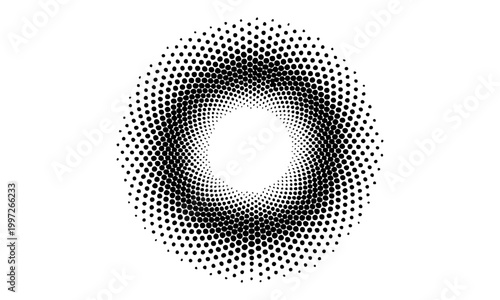 Smooth Radial Spiral Pattern Abstract Vector Illustration.