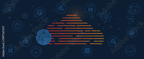 Encryption Shield Against Silent Digital Threat Technology Background