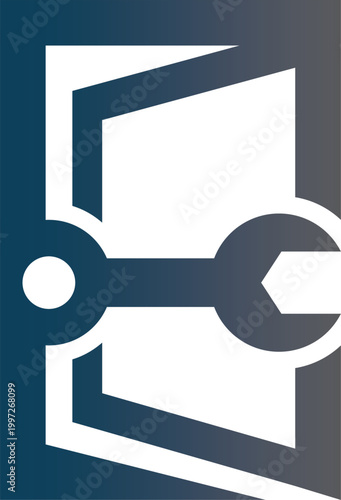 Door Repair Service Maintenance Tool Professional Logo Design