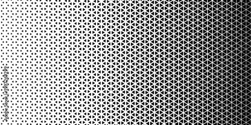 Halftone triangle background. Vector illustration