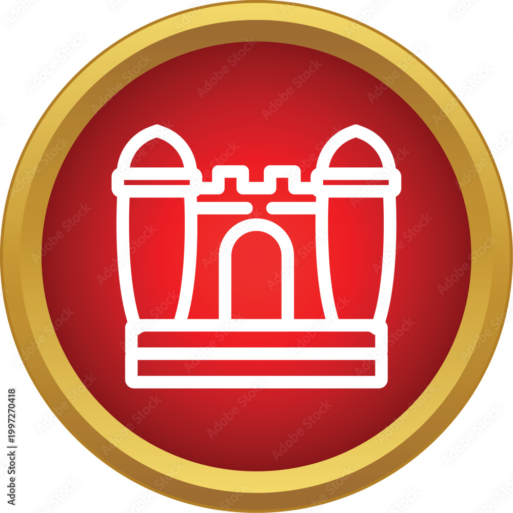 Fototapeta premium Castle icon representing safety, protection, and children's play