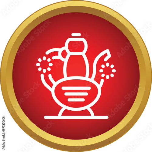 Hookah shisha water pipe icon showing middle eastern culture and relaxation