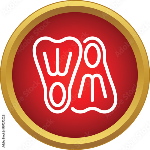 Swim flippers for diving and snorkeling sports equipment graphic