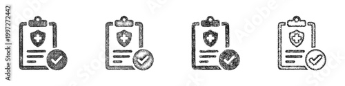 Sketch enrollment icon design set