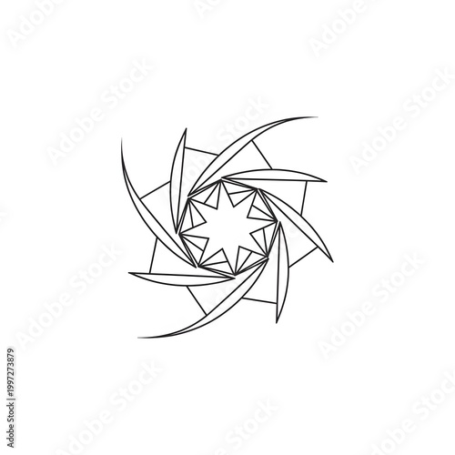 Geometric abstract art design element.