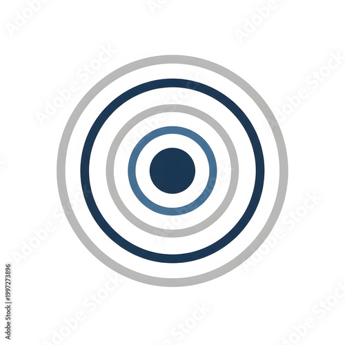 Geometric Concentric Circles Graphic Design Element.