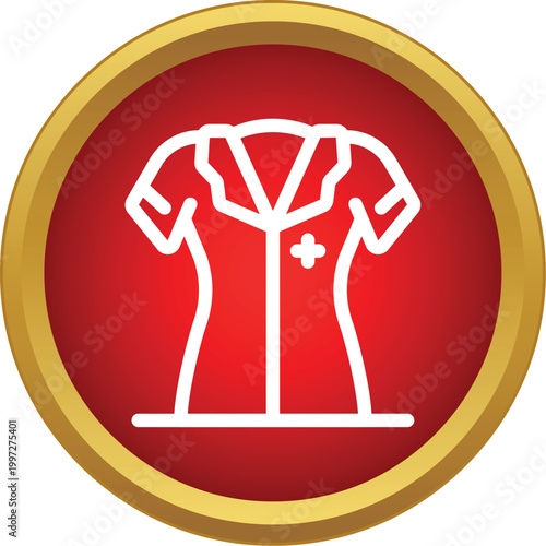 Nurse uniform with a medical cross representing healthcare services and professionalism