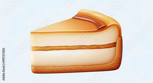 A delicious slice of cheesecake is served on a plate indoors.