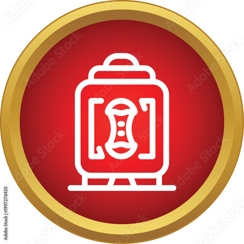 Leveling instrument icon for construction, surveying, and accuracy concepts