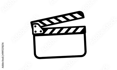 Minimalist film clapperboard vector graphic illustration design element