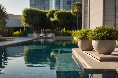 swimming pool in hotel