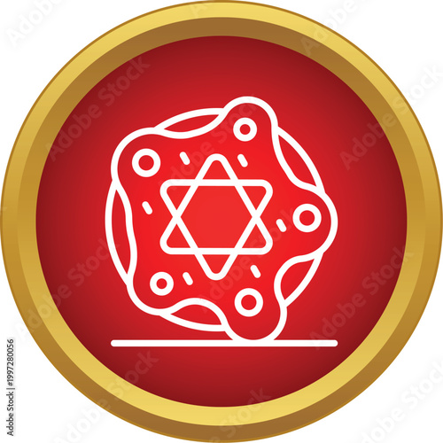 Simple graphic showing a traditional jewish sweet pastry