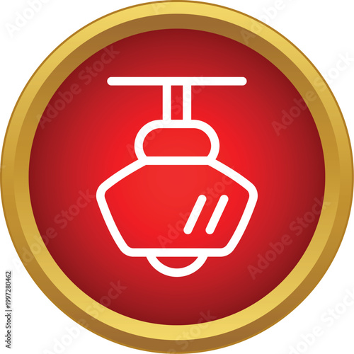 Ceiling lamp light fixture icon representing illumination and interior decor