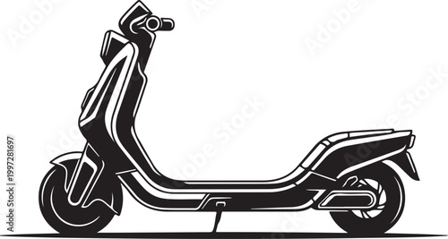 Scooter, electric scooter, motor scooter, vehicle icon, transportation symbol, modern design