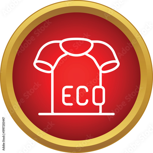 Eco t shirt icon representing green apparel and ethical fashion
