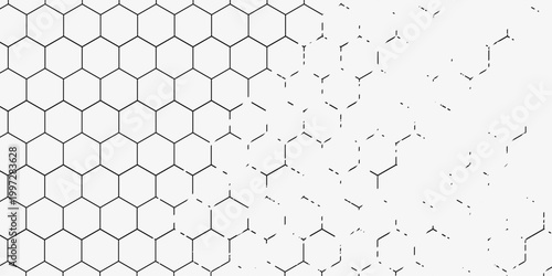 Abstract background of hexagons pattern and chemical engineering, genetic research, molecular structure. Vector illustration for innovation technology concept