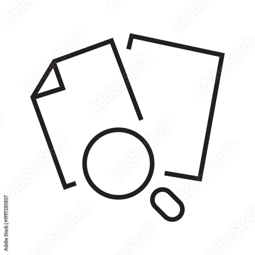 Photo Gallery Search Icon | Image Finder Outline Vector