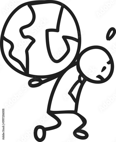 Businessman Carrying the World