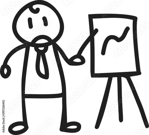 Businessman Presenting Data Chart