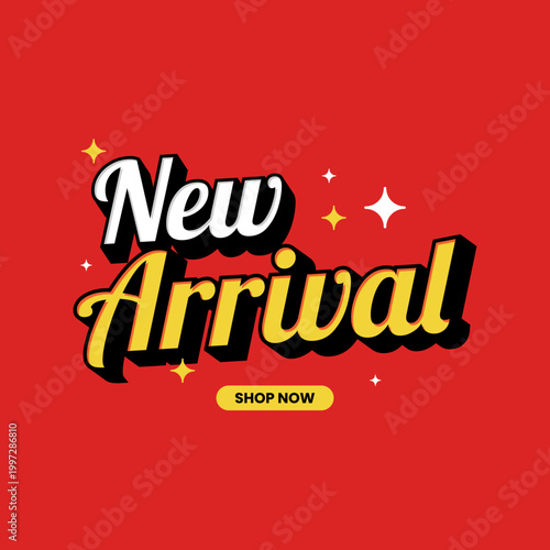 New Arrival Retro Pop Art Template Design