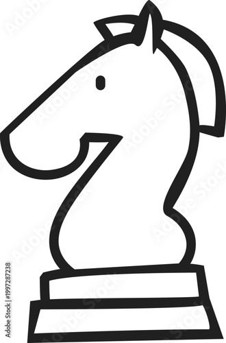 Strategic Chess Knight Piece