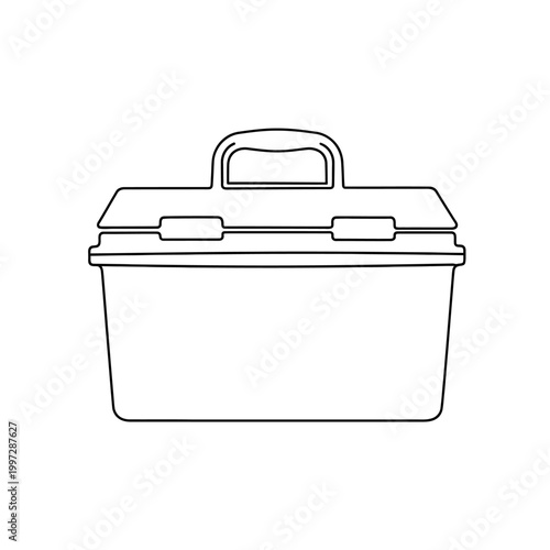 Outline Illustration of a Closed Toolbox.