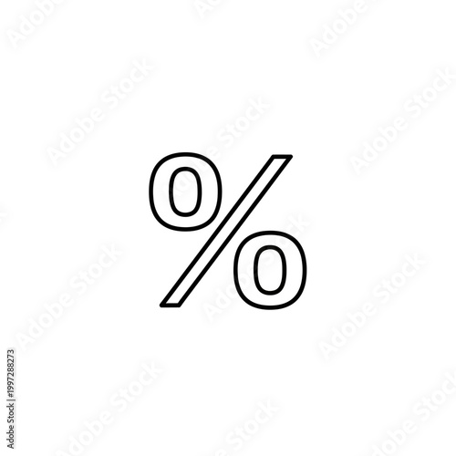 Percentage Symbol - Financial and Mathematical Representation.