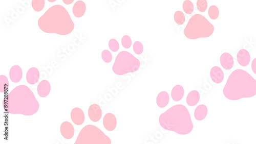 ピンクの肉球の背景