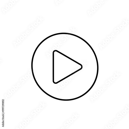 Play Button Icon - Simple and Modern Design.