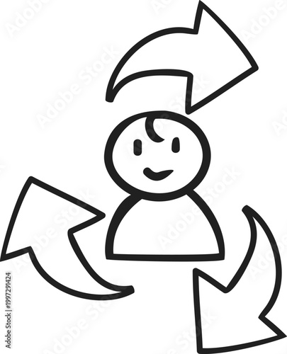 User Profile with Circular Exchange Arrows