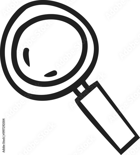 Simple Classic Magnifying Glass Doodle