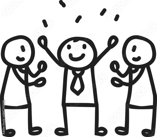 Successful Businessman with Applause